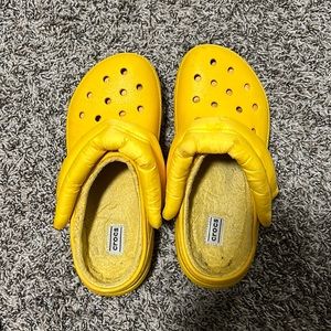 Yellow/ goldish crocs UNISEX